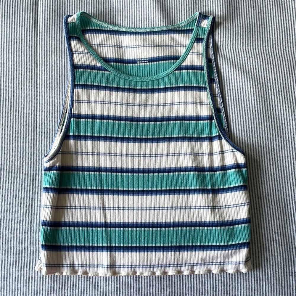 American Eagle ribbed crop top tank Size small